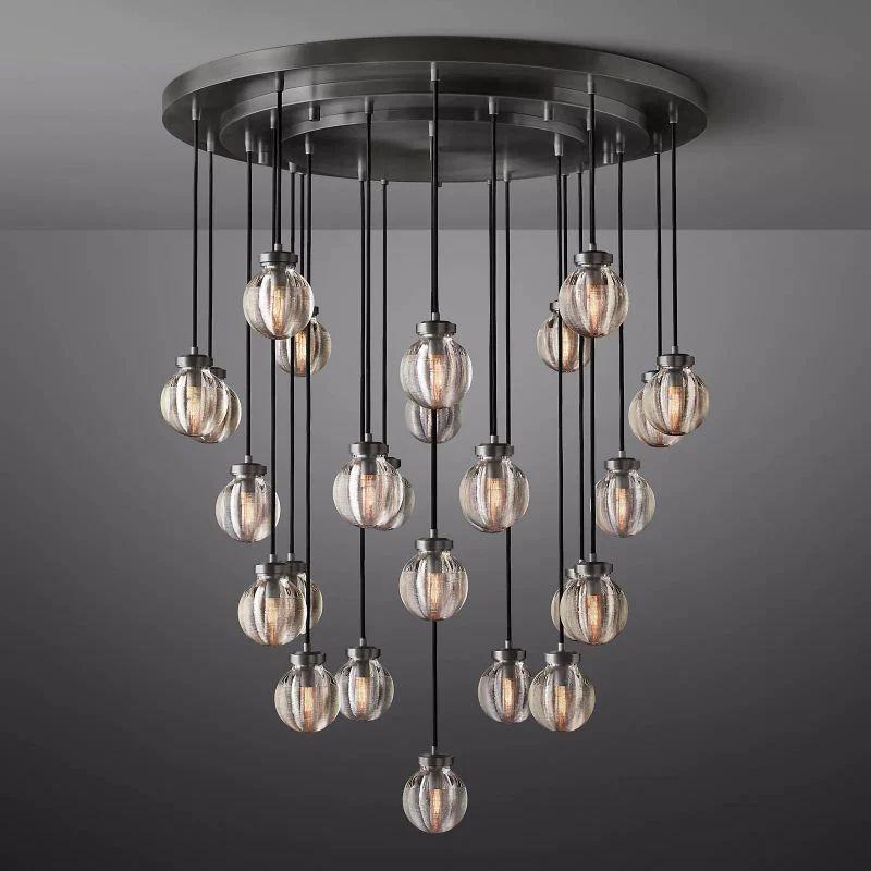 Pearl Round Chandelier 38" - Grace Lamp