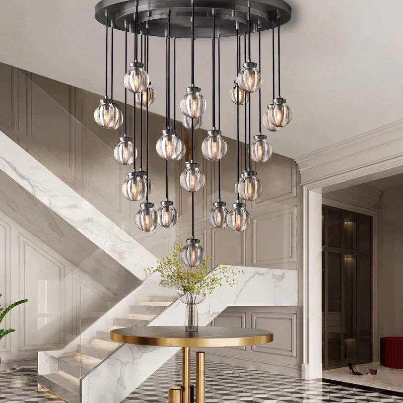 Pearl Round Chandelier 38" - Grace Lamp