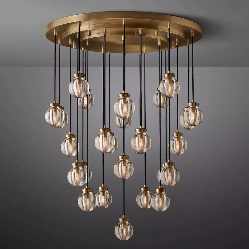 Pearl Round Chandelier 38" - Grace Lamp