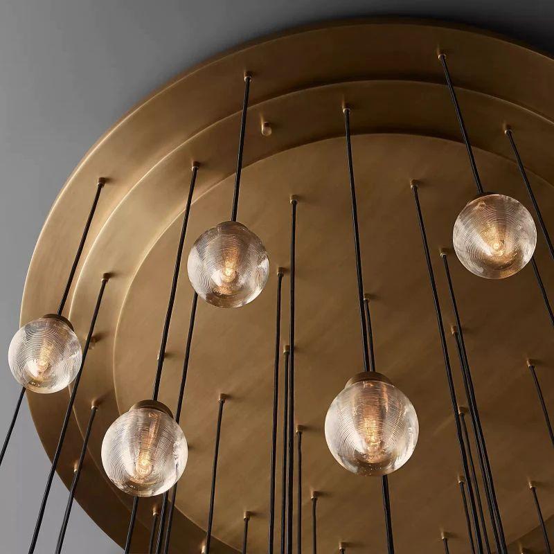 Pearl Round Chandelier 60" For Living Room Dining Room - Grace Lamp