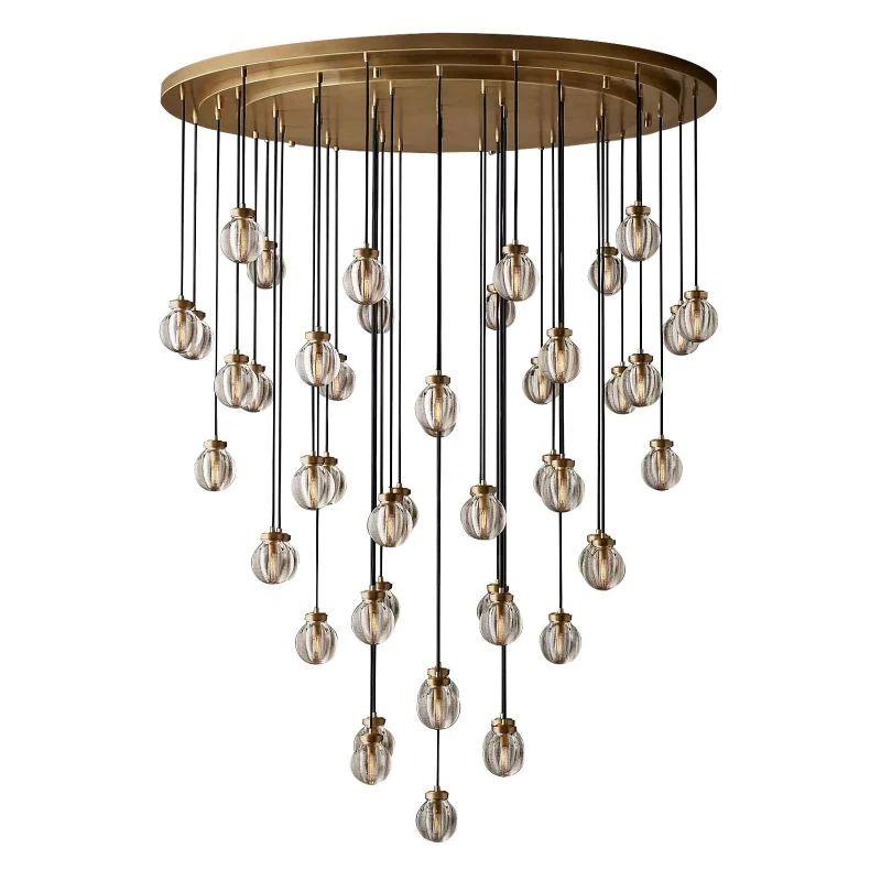 Pearl Round Chandelier 60" For Living Room Dining Room - Grace Lamp