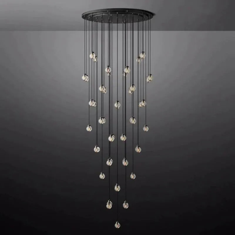 Pearl Round Chandelier 60" For Living Room Dining Room - Grace Lamp