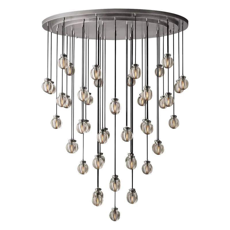 Pearl Round Chandelier 60" For Living Room Dining Room - Grace Lamp