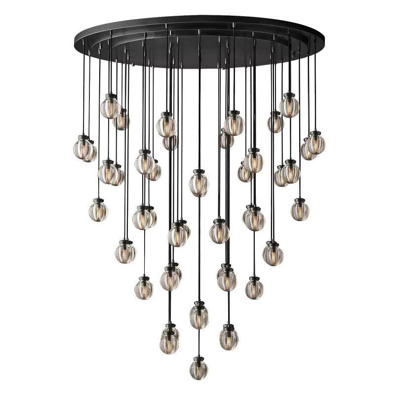 Pearl Round Chandelier 60" For Living Room Dining Room - Grace Lamp