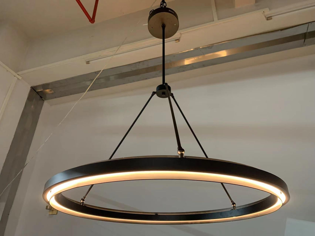 Peralta Black Round Chandelier 36"/48"/60" - Grace Lamp