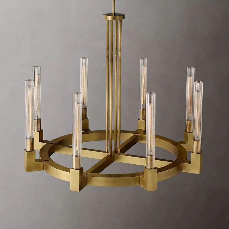 Cannel Glass Round Chandelier 36" - Grace Lamp