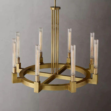 Cannel Glass Round Chandelier 36" - Grace Lamp