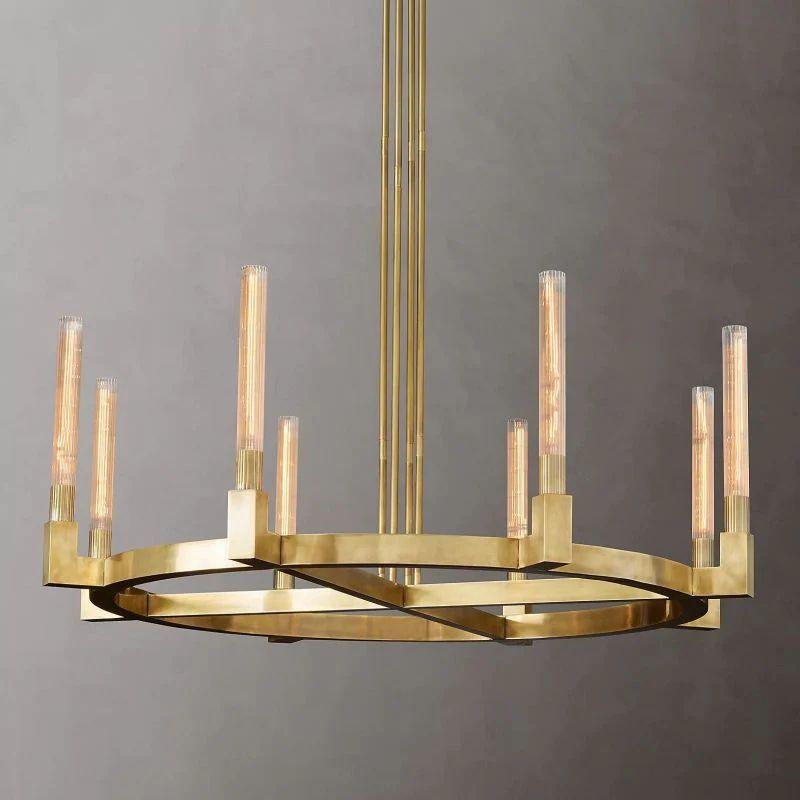 Cannel Glass Round Chandelier 48" - Grace Lamp