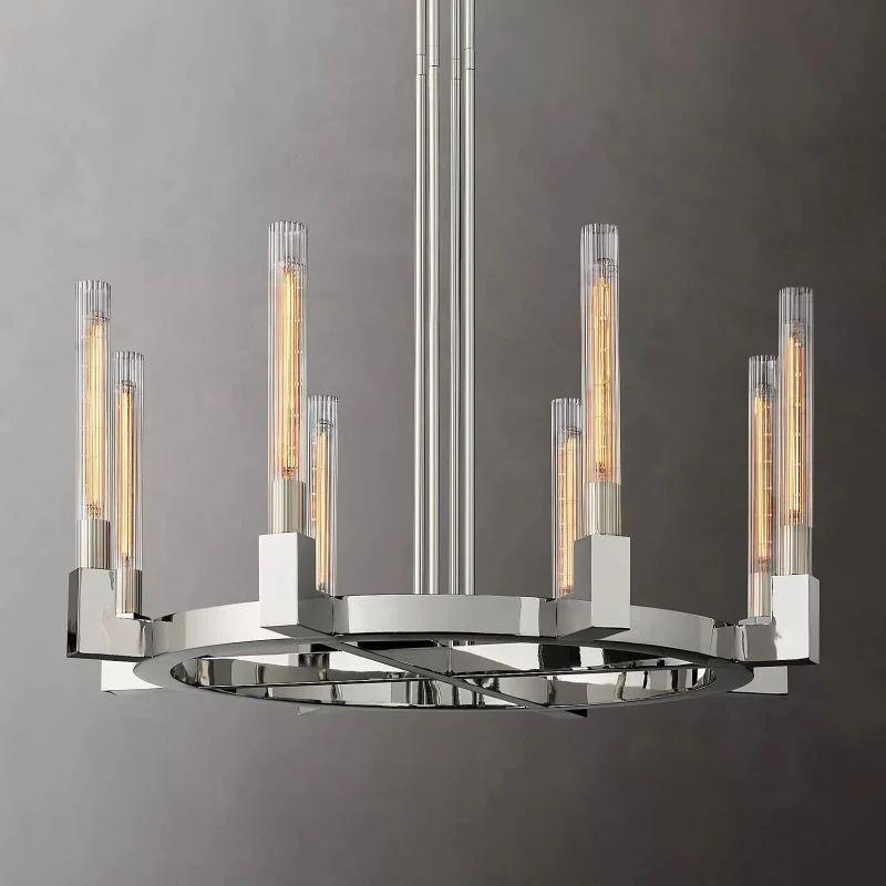Cannel Glass Round Chandelier 48" - Grace Lamp
