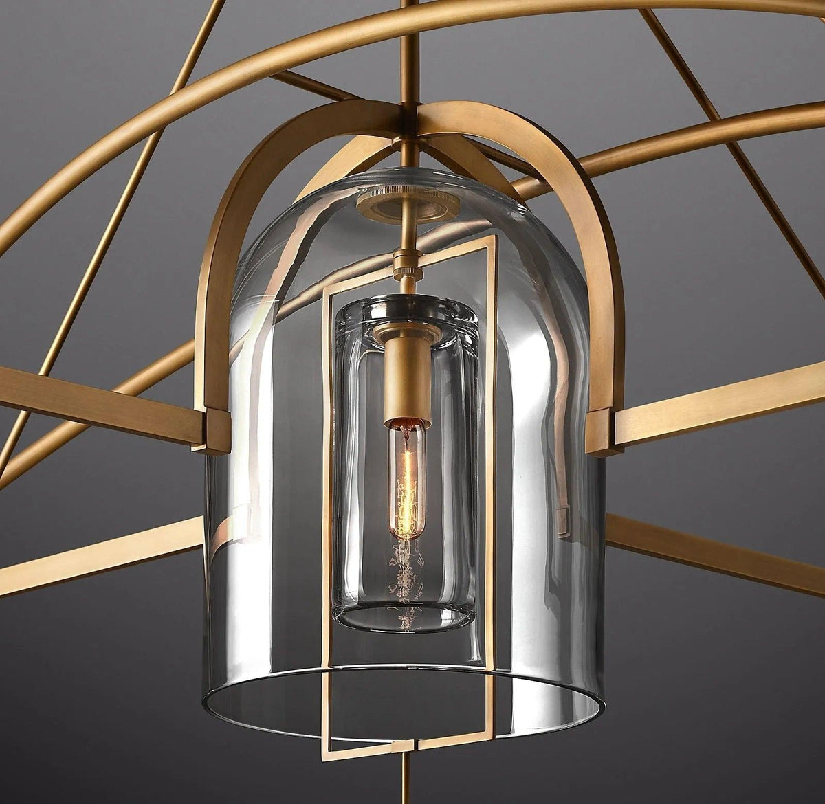 Fulcrum Round Chandelier 61" 5-Lights - Grace Lamp