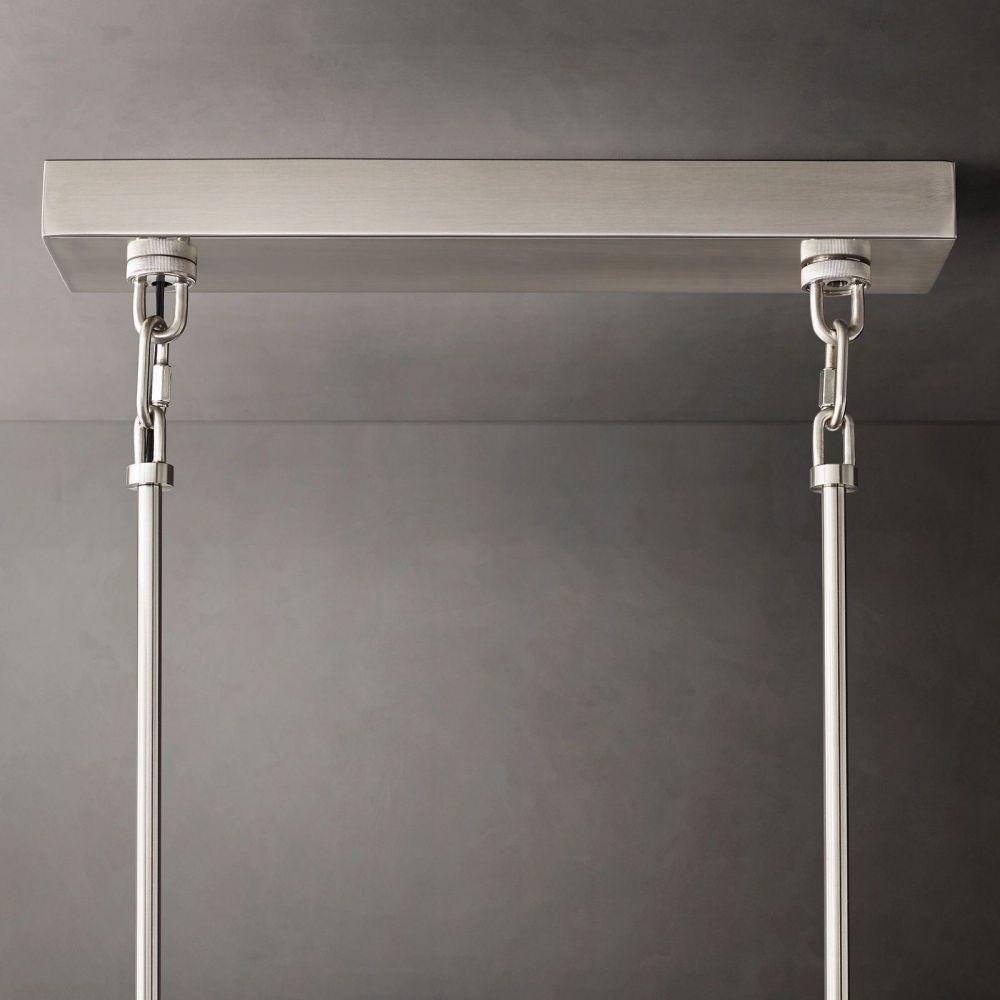 Sirene Clear Glass Rectangle Chandelier 59" - Grace Lamp