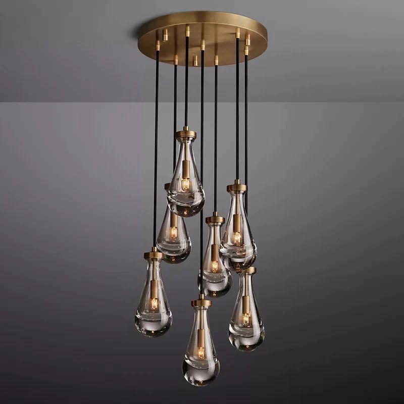 Rain Modern Round Chandelier 18" - Grace Lamp