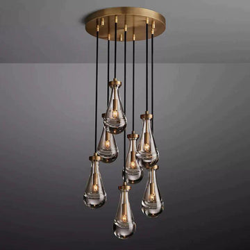 Rain Modern Round Chandelier 18" - Grace Lamp