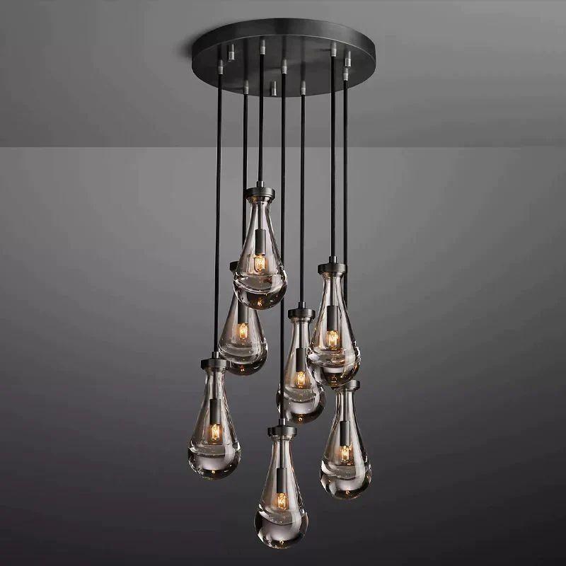 Rain Modern Round Chandelier 18" - Grace Lamp