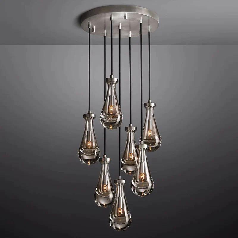 Rain Modern Round Chandelier 18" - Grace Lamp