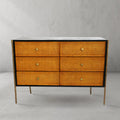 Hand-Forged Metal Frame Rattan 6-Drawer Side Cabinet - Grace Lamp