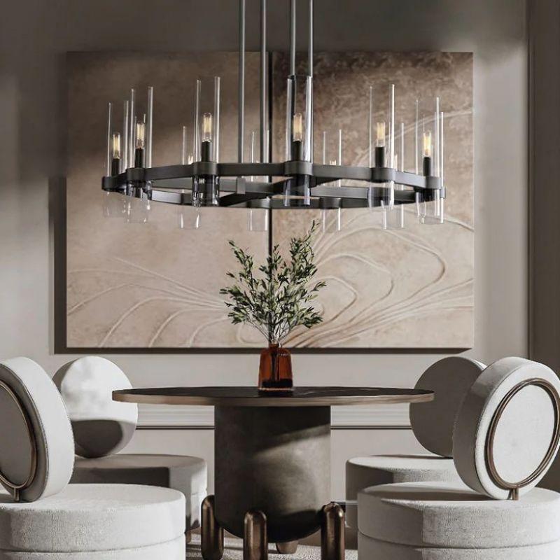 Ravelle Round Chandelier 36" - Grace Lamp