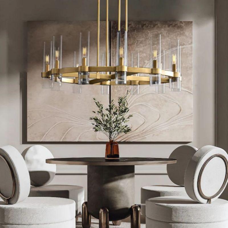 Ravelle Round Chandelier 36" - Grace Lamp