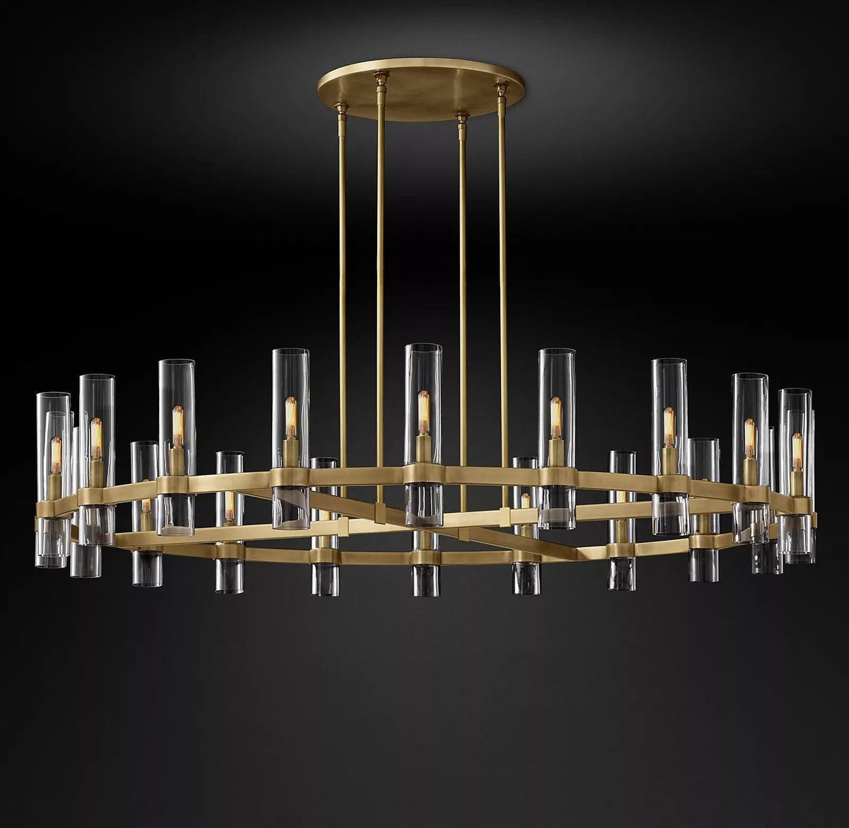 Ravelle Round Chandelier 60" - Grace Lamp