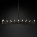 Camino Vintage Candelabra Rectangle Chandelier 52''L - Grace Lamp
