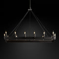 Camino Vintage Candelabra Rectangle Chandelier 41''L - Grace Lamp