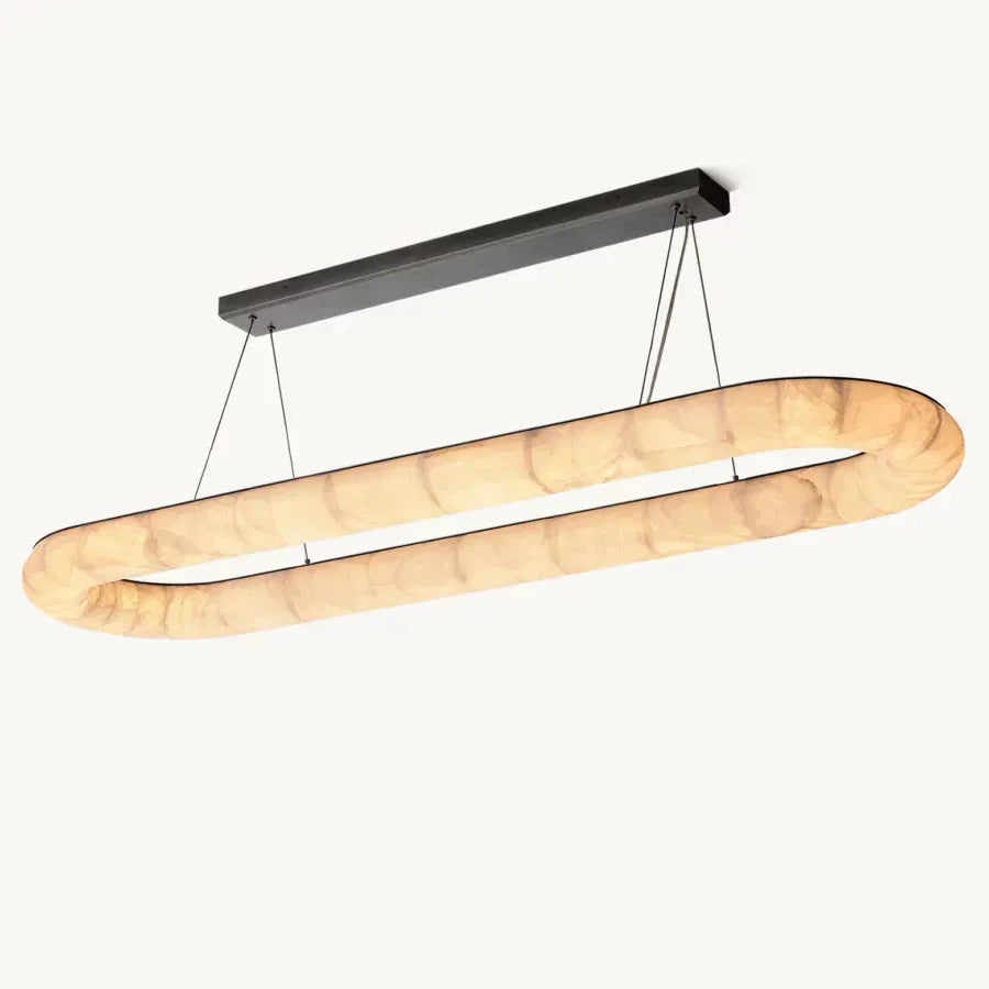 Rivage Lisse Oval Chandelier 74″ - Grace Lamp