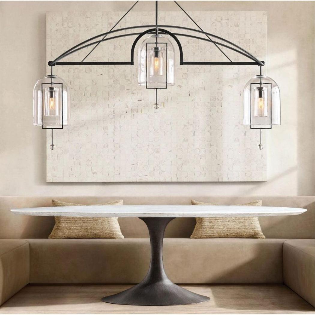 Fulcrum Linear Chandelier 61" 3 Lights - Grace Lamp