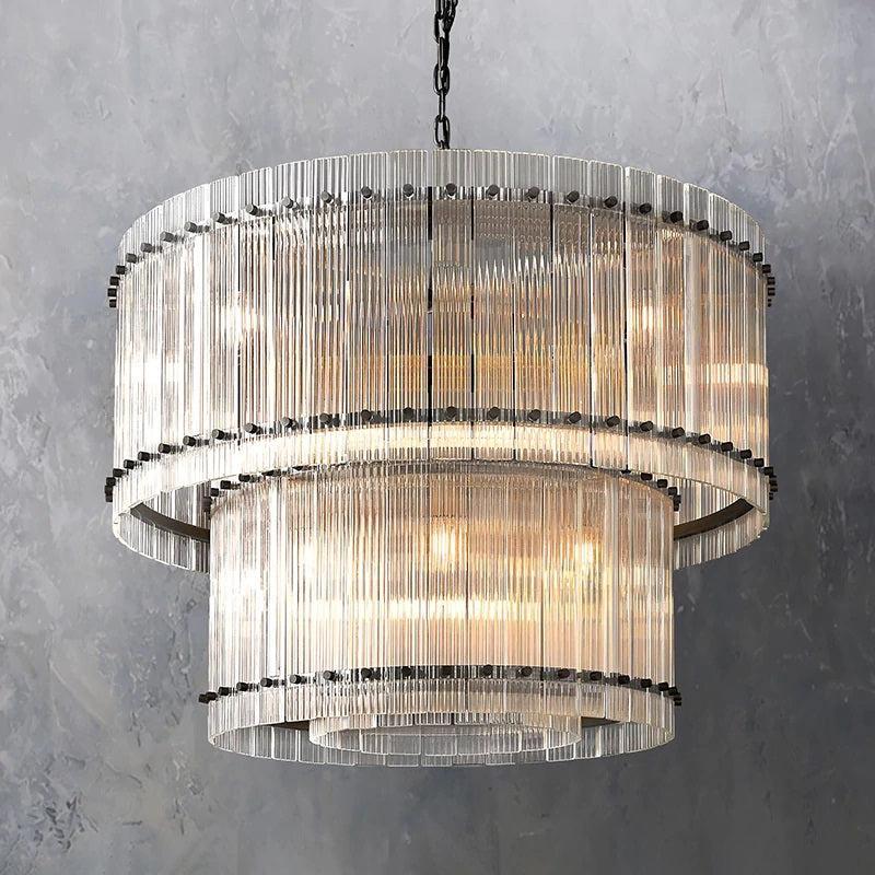 San Marco Two-tier Luxury Round Chandelier 37" - Grace Lamp