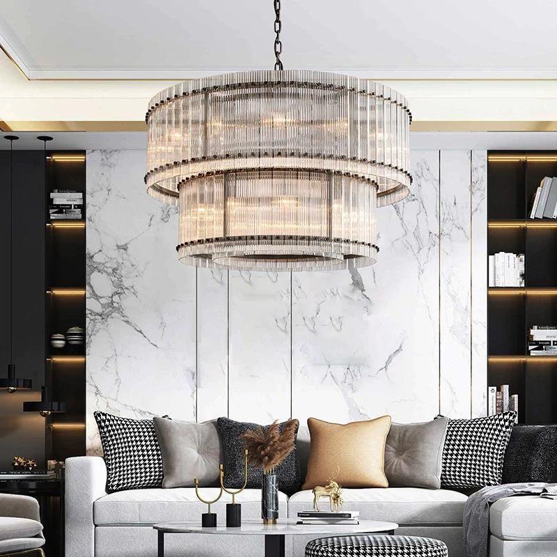 San Marco Two-tier Luxury Round Chandelier 48" - Grace Lamp