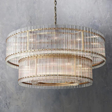 San Marco Two-tier Luxury Round Chandelier 60" - Grace Lamp