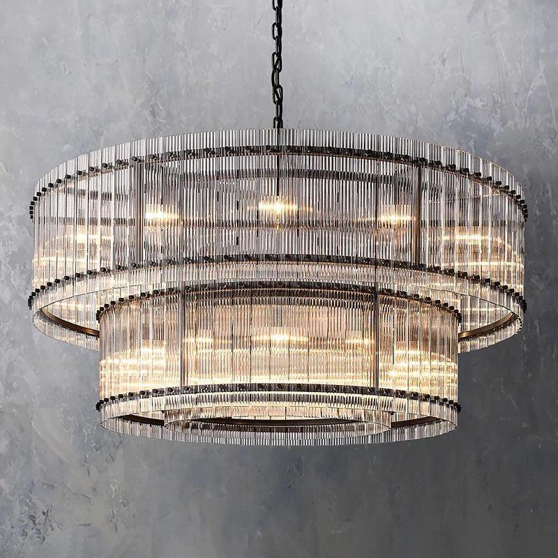 San Marco Two-tier Luxury Round Chandelier 60" - Grace Lamp