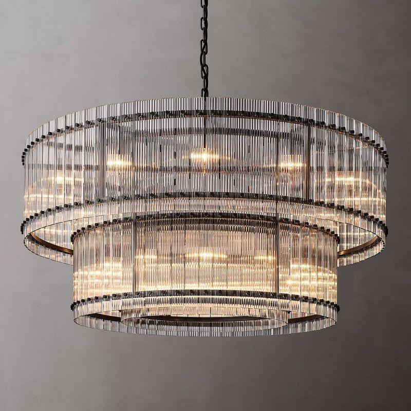 San Marco Two-tier Luxury Round Chandelier 60" - Grace Lamp