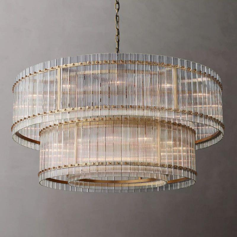 San Marco Two-tier Luxury Round Chandelier 60" - Grace Lamp
