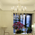 French Vintage Candle Chandelier for Living Room/Bedroom-Grace Lamp