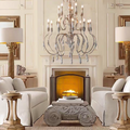 French Vintage Candle Chandelier for Living Room/Bedroom-Grace Lamp