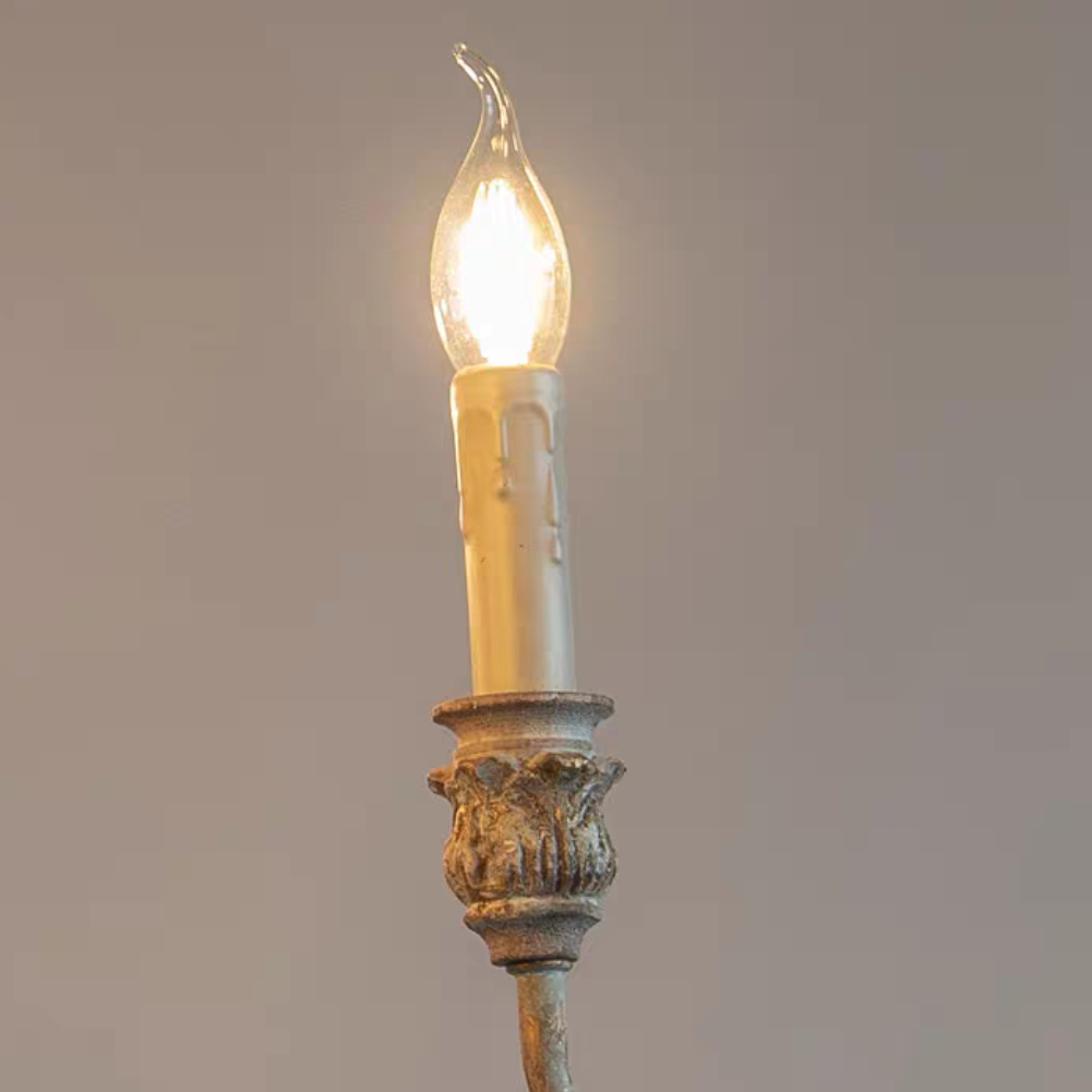 French Vintage Candle Chandelier for Living Room/Bedroom-Grace Lamp