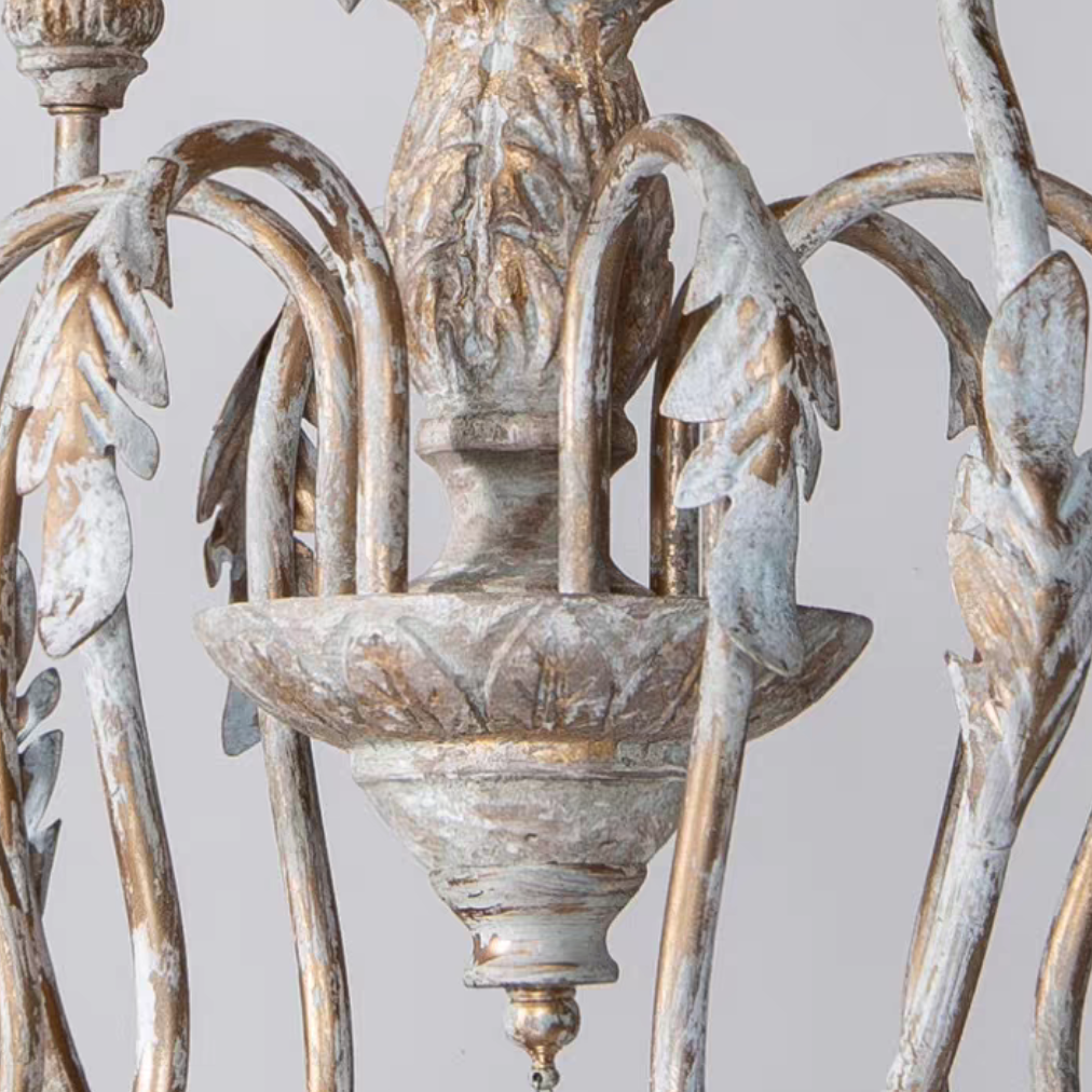 French Vintage Candle Chandelier for Living Room/Bedroom-Grace Lamp