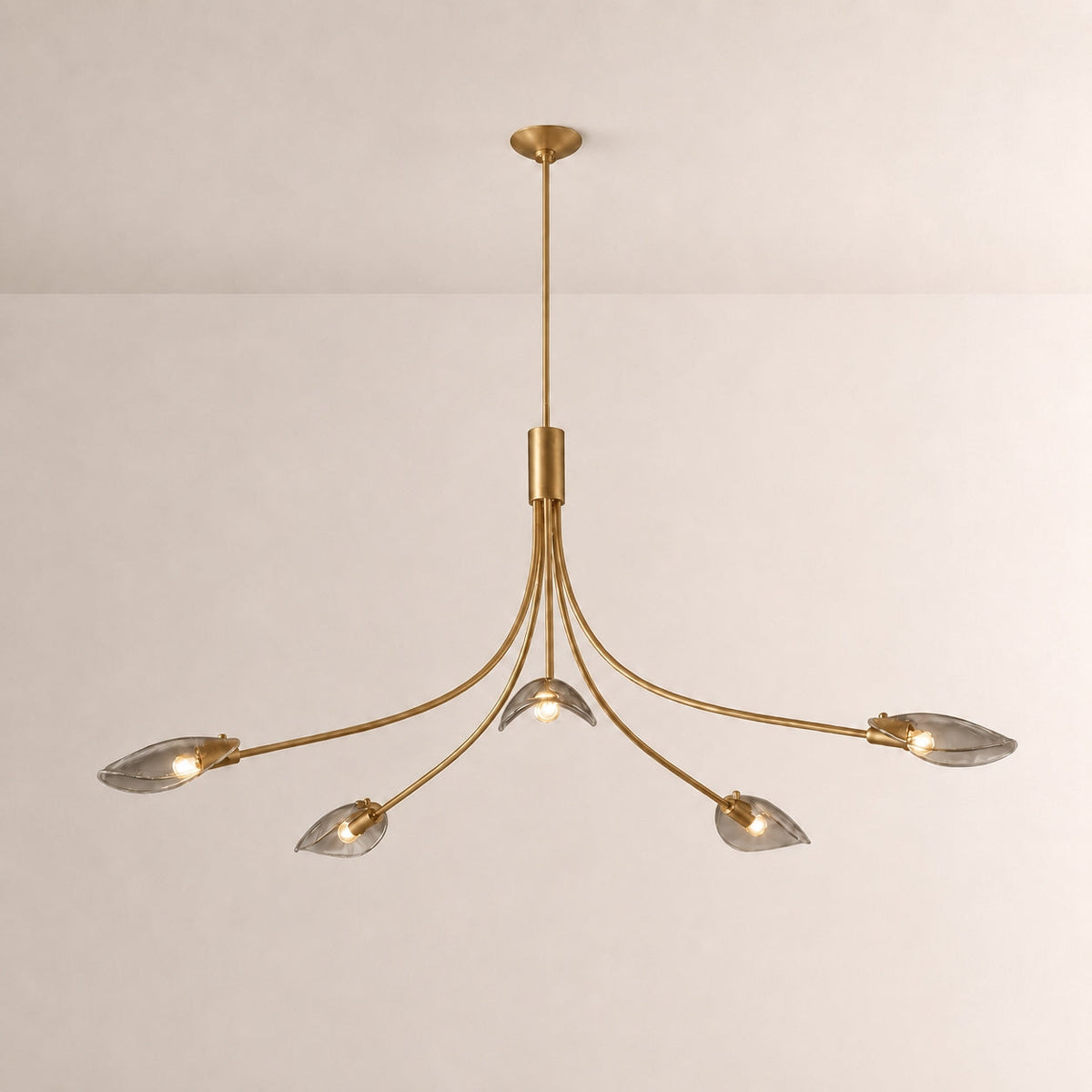 Shesara Smoke Glass Round Chandelier
