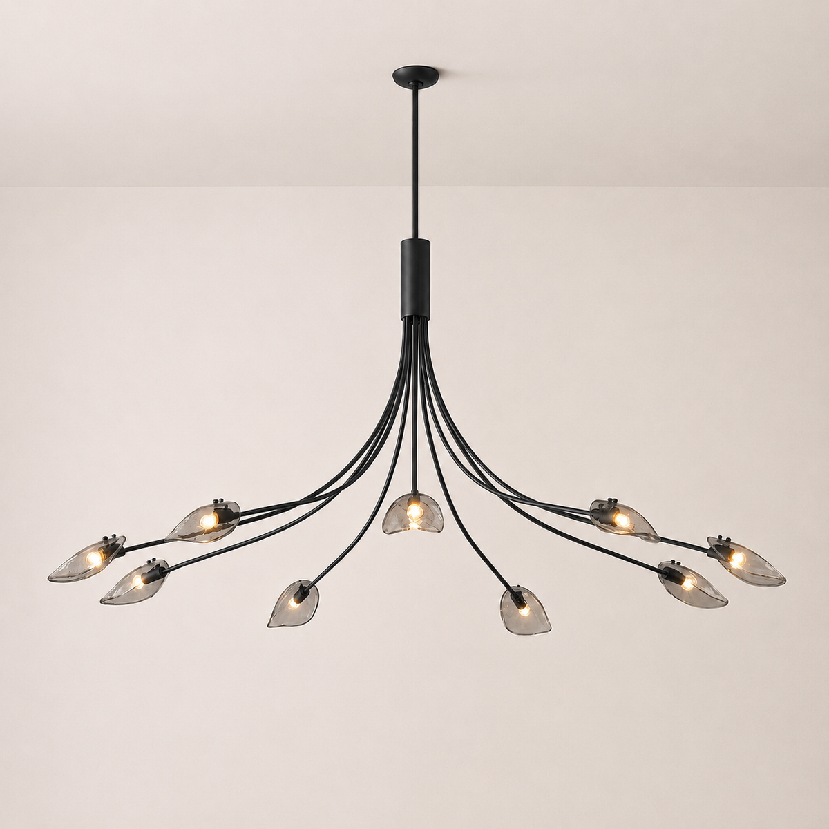 Shesara Smoke Glass Round Chandelier