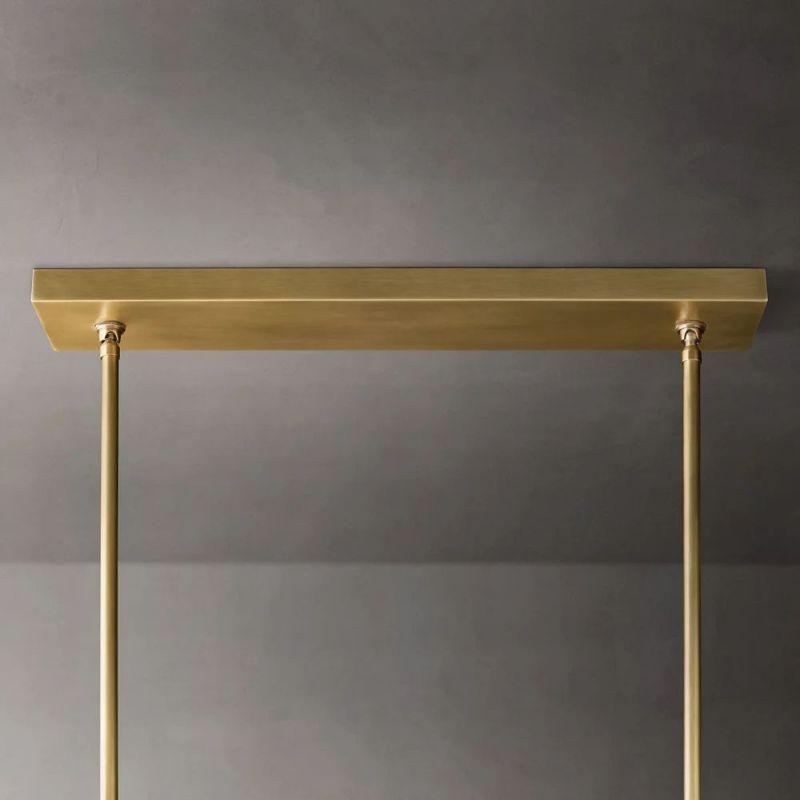 Boule Glass Double Linear Chandelier 60" - Grace Lamp