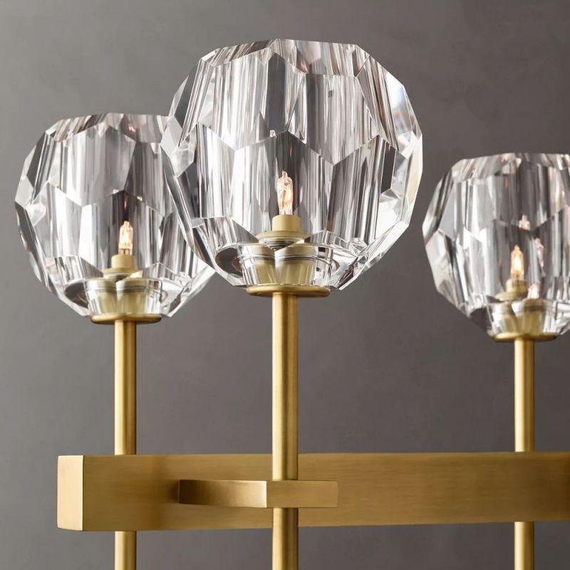 Boule Glass Double Linear Chandelier 60" - Grace Lamp