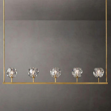 Boule Glass Linear Chandelier 48" - Grace Lamp