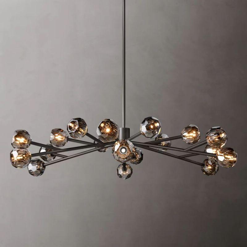 Boule Glass Round Chandelier 60" - Grace Lamp