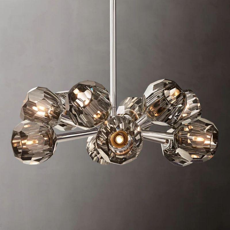 Boule Glass Round Chandelier 24" - Grace Lamp