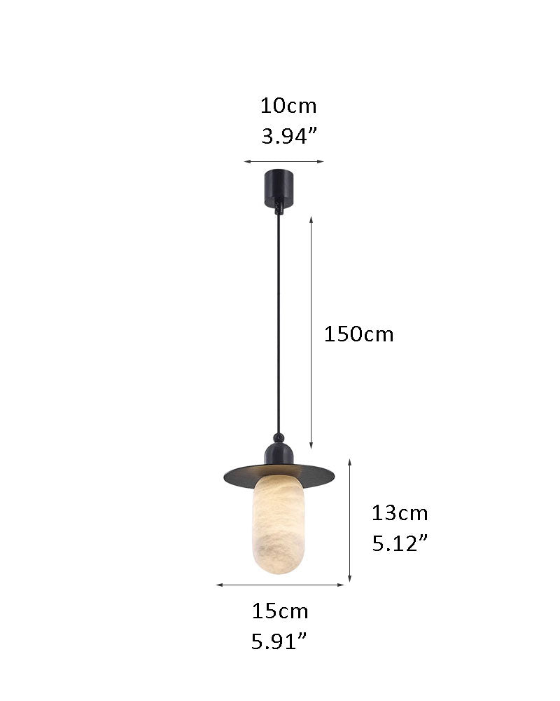 1-light White Alabaster Ceiling Pendant Lamp for dining room, living room, bedroom
