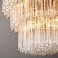 Cielo Glass 3-Tier Round Chandelier 36” - Grace Lamp