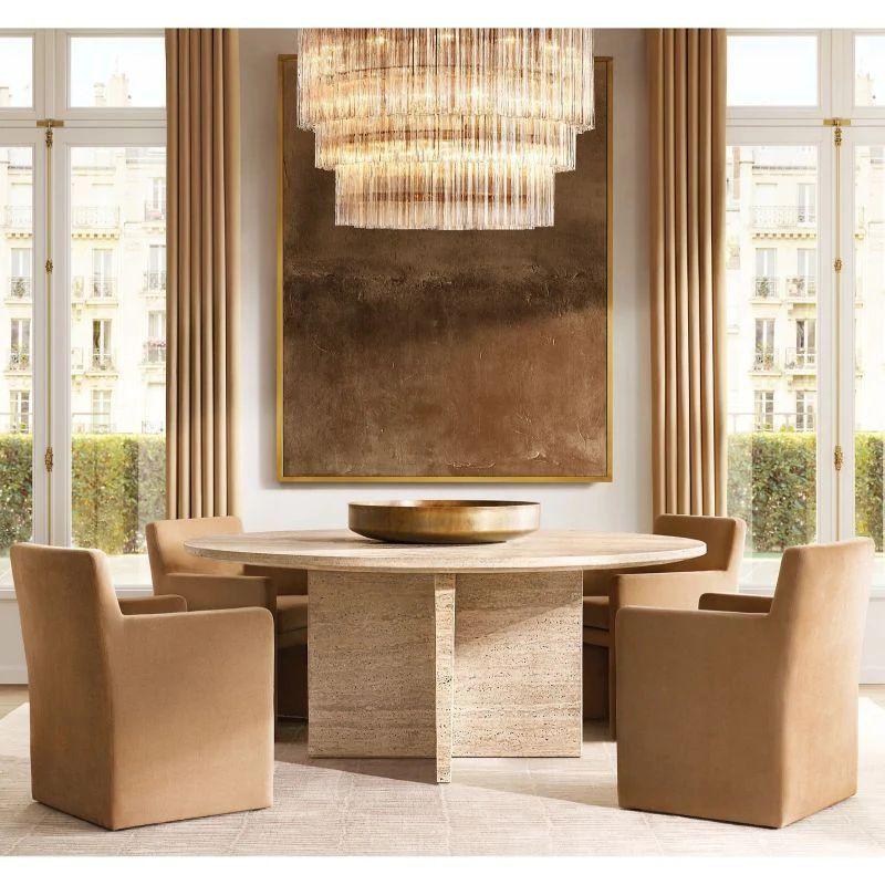 Cielo Glass 3-Tier Round Chandelier 36” - Grace Lamp