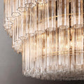 Cielo Glass 3-Tier Round Chandelier 48” - Grace Lamp