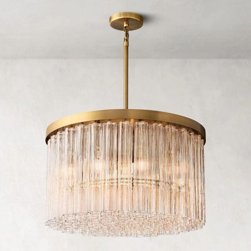 Cielo Glass Round Chandelier 36” - Grace Lamp