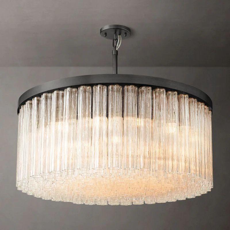 Cielo Glass Round Chandelier 48” - Grace Lamp